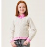 Sarabanda 0A650 Grey Girl's Tricot Sweater