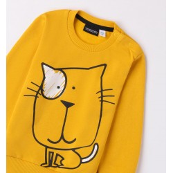 Sarabanda 0A035 Boy's Cat Sweatshirt