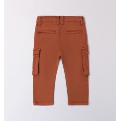 Sarabanda 0A166 Pantalone tasconi ruggine bambino