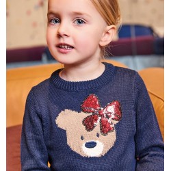 Sarabanda 0A316 Girl Bear Sweater