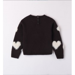 Sarabanda 0A202 Girl's Tricot Heart Sweater