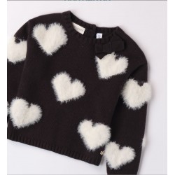 Sarabanda 0A202 Girl's Tricot Heart Sweater