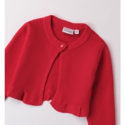 Sarabanda 0A207 Cardigan tricot rosso bambina