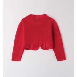 Sarabanda 0A207 Cardigan tricot rosso bambina