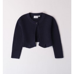 Sarabanda 0A207 Cardigan tricot blu bambina