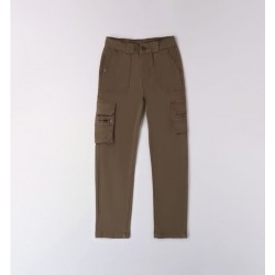 Sarabanda 0A542 Pantalone cargo verde militare ragazzo