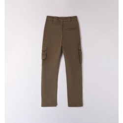 Sarabanda 0A542 Pantalone cargo verde militare ragazzo