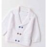 Minibanda 3B642 Cardigan tricot bianco neonato