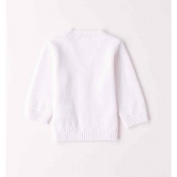 Minibanda 3B643 Cardigan tricot bianco neonato