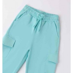 Sarabanda 0B218 Pantalone tuta verde menta bambina