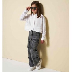 Sarabanda 0B472 Jeans con tasconi e borchie ragazza