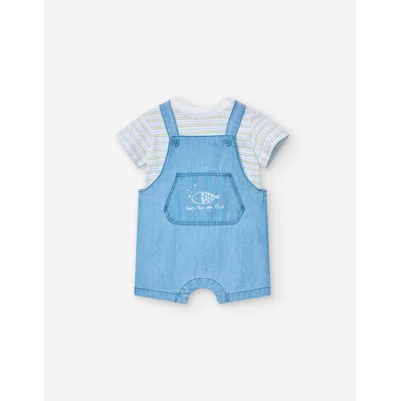 Losan LNBAP0602_25017 Completo salopette e t-shirt neonato Losan LNBAP0602_25017 Completo salopette e t-shirt neonato