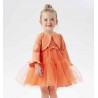 Sarabanda 06241 Abito cerimonia mandarino bambina