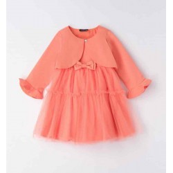 Sarabanda 06241 Abito cerimonia mandarino bambina