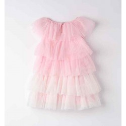 Sarabanda 0B337 Abito tulle rosa bambina
