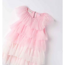Sarabanda 0B337 Abito tulle rosa bambina
