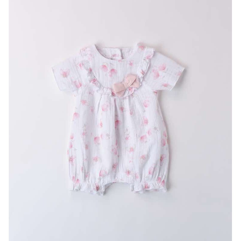 Minibanda 3B781 Baby Girl Floral Romper