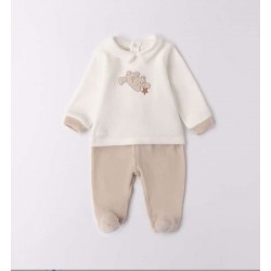 Minibanda 3F673 Two-Piece Chenille Romper Newborn
