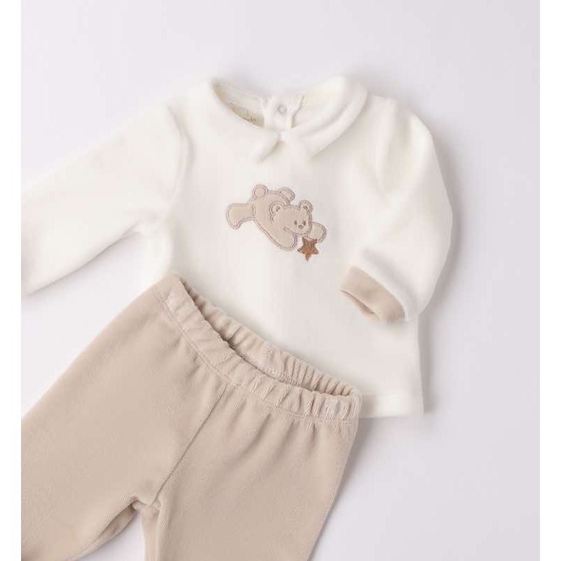 Minibanda 3F673 Two-Piece Chenille Romper Newborn