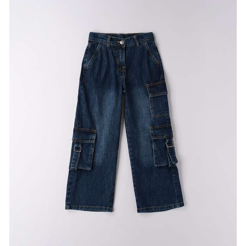 Sarabanda 0F461 Jeans largo con tasconi ragazza