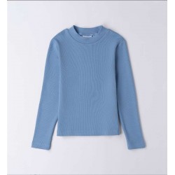 Sarabanda 0F434 Light blue ribbed sweater for girls