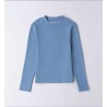 Sarabanda 0F434 Light blue ribbed sweater for girls