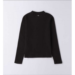 Sarabanda 0F434 Girl's Black Rib Sweater