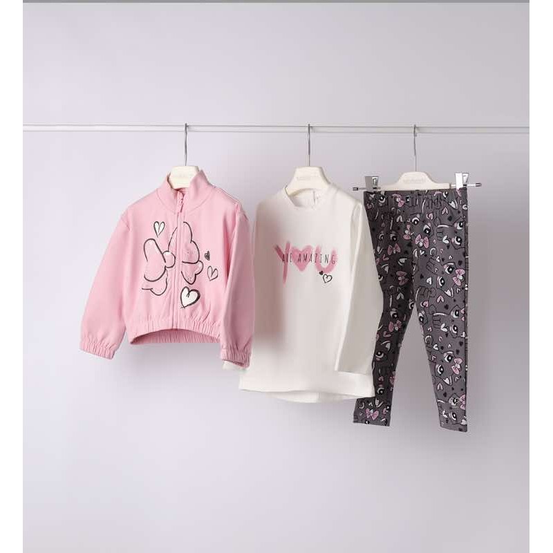 Sarabanda 0F215 Completo interlock tre pezzi bambina