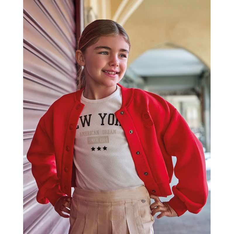 Sarabanda 0F430 Jacket with Snap Fastener Girl