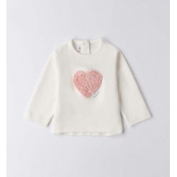 Minibanda 3F711 T-shirt cuore neonata