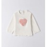 Minibanda 3F711 T-shirt cuore neonata