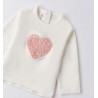 Minibanda 3F711 T-shirt cuore neonata