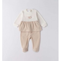 Minibanda 3F763 Baby Girl Two-Piece Onesie