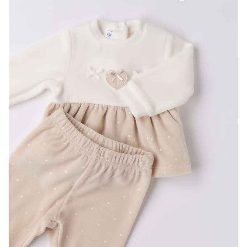 Minibanda 3F763 Baby Girl Two-Piece Onesie