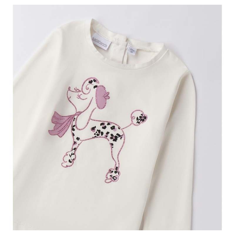 Sarabanda 0F203 T-shirt cagnolino bambina