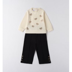 Sarabanda 0F246 Completo cuoricini bambina