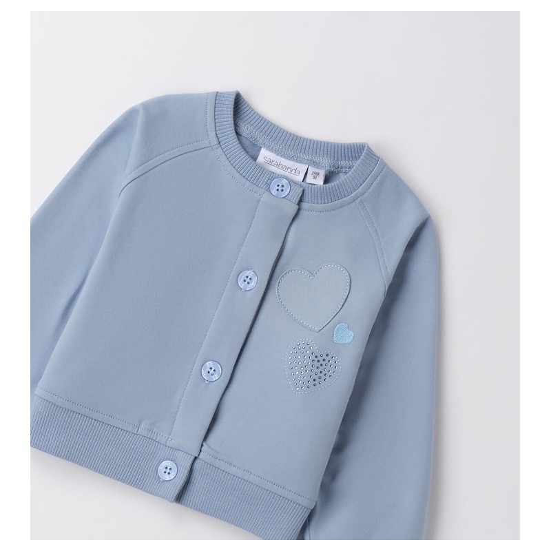 Sarabanda 0F226 Girls' hearts sweatshirt