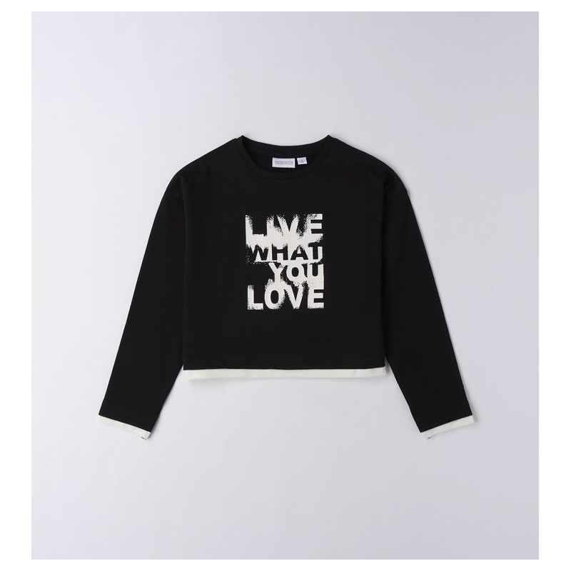 Sarabanda 0F439 Girl's Cropped T-Shirt