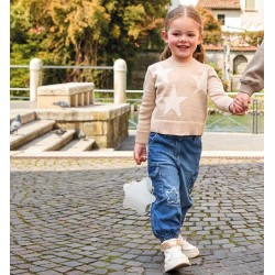 Sarabanda 0F355 Jeans stelline bambina