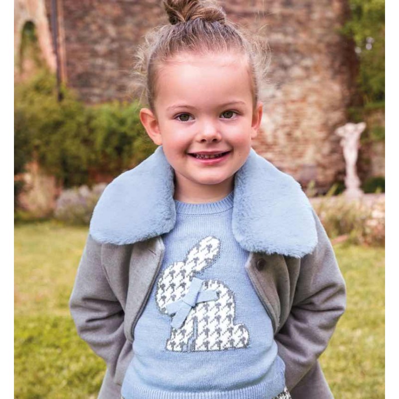 Sarabanda 0F334 Maglia tricot coniglio bambina