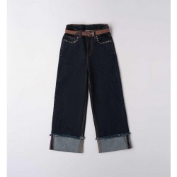 Sarabanda 0F559K1 Dark Jeans with Belt Girl