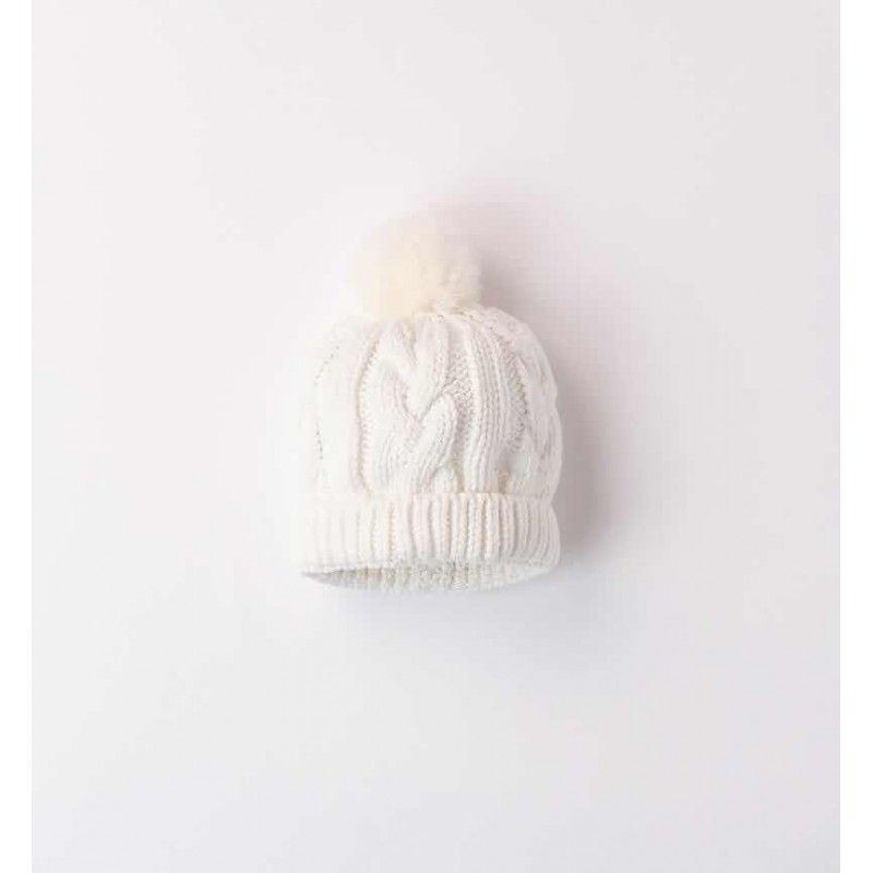 Minibanda 3F302 Unisex Cream Newborn Cap