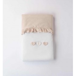 Minibanda 3F358 Baby Girl Hearts Blanket