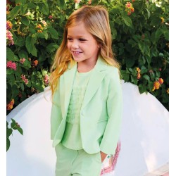 Sarabanda 0G441 0G458 0G457 Completo elegante verde bambina