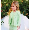 Sarabanda 0G441 0G458 0G457 Completo elegante verde bambina