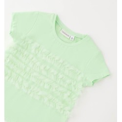 Sarabanda 0G457 Girl's Green Tulle T-Shirt