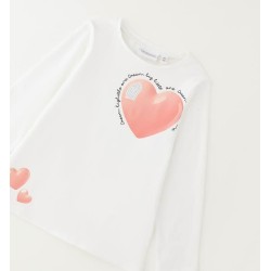 Sarabanda 0G224 T-shirt cuore bambina