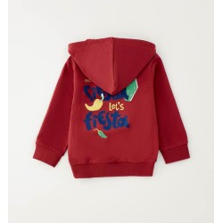 Sarabanda 0G024 Boy's dark red sweatshirt