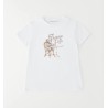 Sarabanda 0G542 T-shirt stampa e strass ragazza