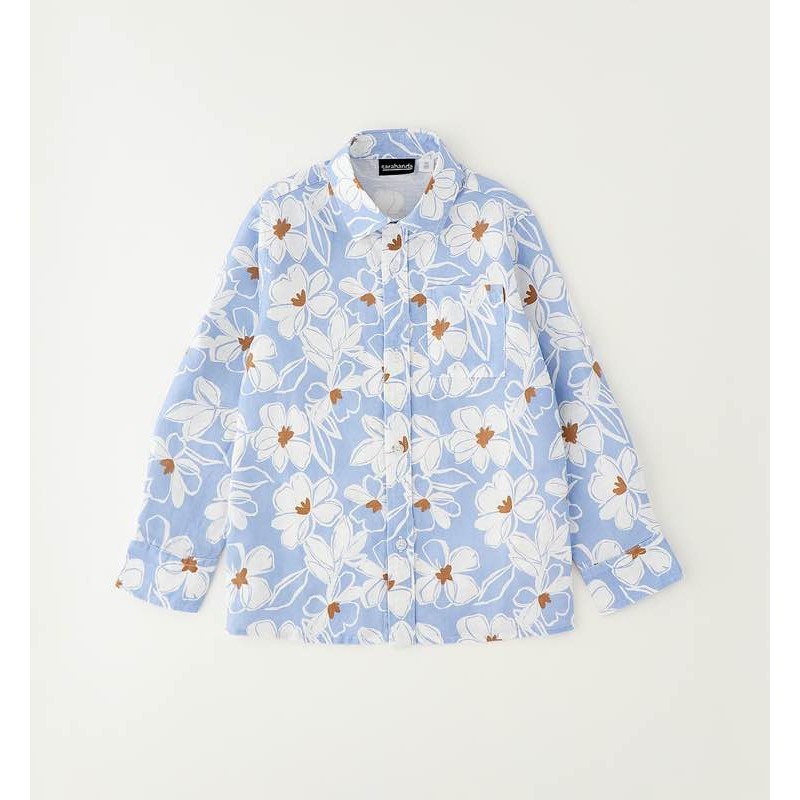 Sarabanda 0G111 Camicia elegante fiori bambino